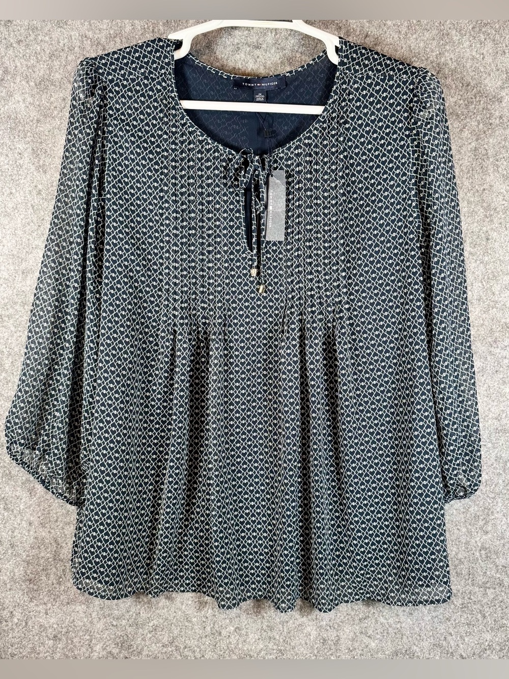 Tommy Hilfiger Charlotte Tie-Neck Blouse - Size 2X - NWT